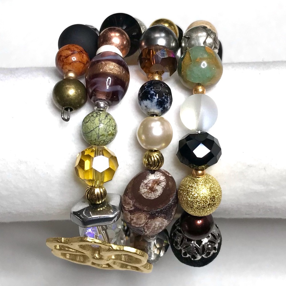 Handmade Bracelet with Vintage and Modern Elements (NB81-1H) New Without Tags - Picture 7 of 9